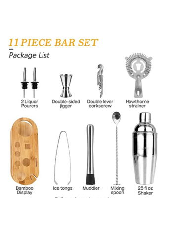 Duerer Bartender Kit with Stand, 11-Piece Cocktail Kit