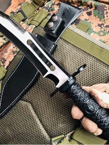 HOLYEDGE 12″ Military Bayonet Bowie Knife with Sheath