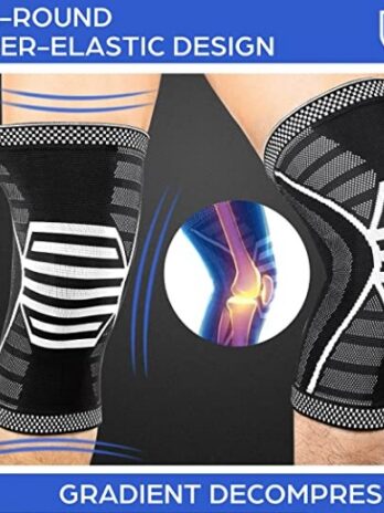 2 Pack Knee Brace, Knee Compression Sleeve Support for Knee Pain